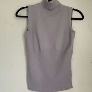 Light grey turtleneck blouse